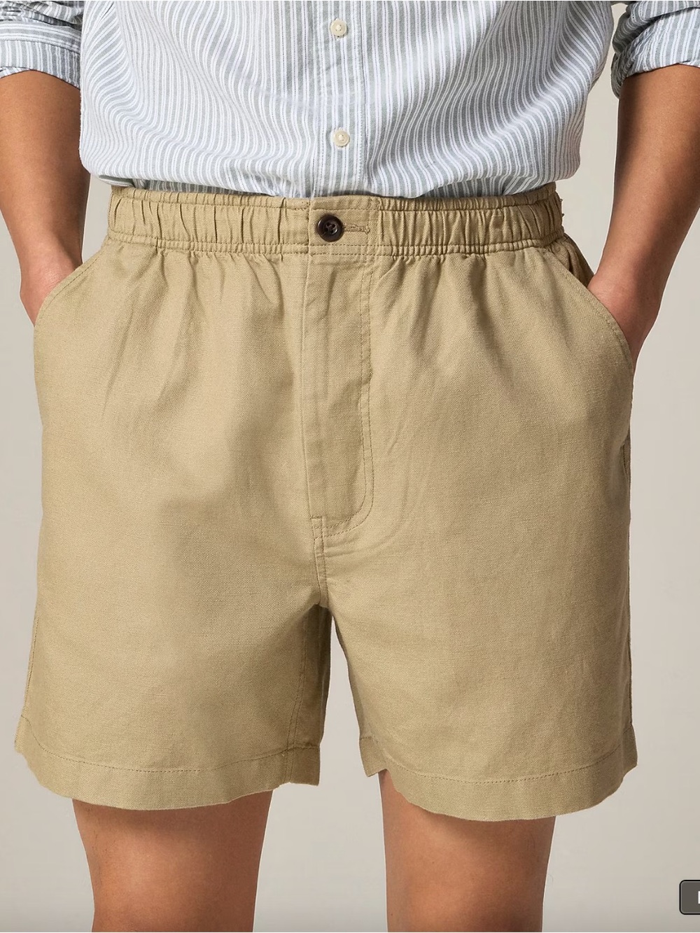 J.Crew 5.5” Pier Short in cotton-linen blend